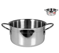 Home Ecopoint Casseruola con 2 Manici, Acciaio Inossidabile, Argento, 24 cm