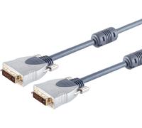 Home-Cinema DVI-D Stecker auf DVI-D Stecker 241 Dual-Link verchromte Metall-Stecker vergoldete Kontakte 2x Ferrit Lnge 30m