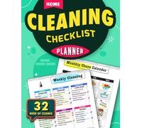 Home Cleaning Checklist Planner: The Most Effective Cleaning Schedule And Checklist for 240-Days of Stress-Free Work