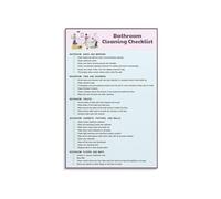 Home Cleaning Checklist Poster for Daily Routine