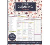 Home Cleaning Planner: Colorful 32-W leaning Schedule, Guided Checklists, Organized Routines & Decluttering Plans for Stress-Free Housekeeping