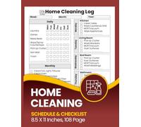Home Cleaning Schedule & Checklist: Easy and Simple House Cleaning Planner | More Than 2 Years (104 Weeks) of Daily, Weekly & Monthly Cleaning Log Book and Organizer for Every Room