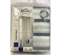 HOME COLLECTIONS - TENDA MASAI CON ANELLI 140X280 CM - AZZURRO