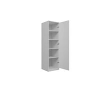 Home Collective Armadio guardaroba armadio multiuso bianco 50 cm larghezza 180 cm altezza con bastone appendiabiti e scomparto extra, organizer per guardaroba in legno MDF