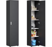 Home Collective Armadio multiuso stretto largo 40 cm con 1 anta e 4 ripiani | Armadio universale per la casa, il corridoio, l'ufficio o la camera da letto | 40x35x184 cm (LxPxA) | Antracite