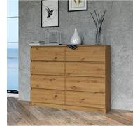 Home Collective Cassettiera, camera da letto, corridoio, armadio, credenza, credenza con 8 cassetti, larghezza 120 cm, altezza 97 | Artigianale