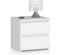 Home Collective Cassettiera con 2 cassetti cassettiera camera da letto corridoio soggiorno organizer cassettiera larghezza 40 cm altezza 40 cm | credenza multiuso in legno bianco credenza stretta