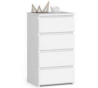 Home Collective Cassettiera con 4 cassetti cassettiera camera da letto corridoio soggiorno organizer cassettiera larghezza 40 cm altezza 74 cm | credenza bianca credenza mobile multiuso stretto