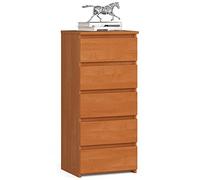 Home Collective Cassettiera con 5 cassetti cassettiera camera da letto corridoio soggiorno organizer cassettiera larghezza 40 cm altezza 92 cm | Credenza credenza multiuso in ontano stretta