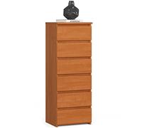 Home Collective Cassettiera con 6 cassetti cassettiera camera da letto corridoio soggiorno organizer cassettiera larghezza 40 cm altezza 109 cm | Credenza credenza multiuso in legno marrone stretta