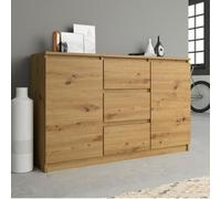Home Collective Cassettiera, corridoio camera da letto, armadio, credenza, credenza con 3 cassetti e 2 ante, larghezza 120 cm, altezza 75 | Artigianale