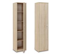 Home Collective Sonoma Scaffale Libreria 40x180 cm con 4 ripiani regolabili, mobile organizzatore multiuso in legno per camera, corridoio, cantina, ufficio e parete stretta di stoccaggio