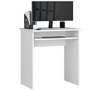 Home Collective Tavolo per computer, tavolo da ufficio con ripiano estensibile per tastiera, 68 x 51 x 74 cm, scrivania in bianco, ideale per le camerette dei bambini e gli uffici domestici