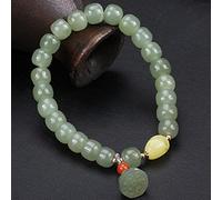 Home Collezioni Bracciale Feng Shui con pietre preziose naturali in giada hetiana, braccialetto di prosperità, braccialetto portafortuna per donne e uomini, ciondolo a forma di loto, cristallo Reiki