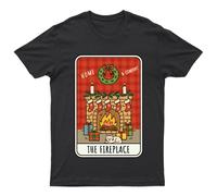 Home & Comfort The Fireplace Christmas Holidays Maglietta da uomo maglietta...