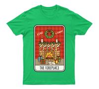 Home & Comfort The Fireplace Christmas Holidays Maglietta da uomo maglietta...