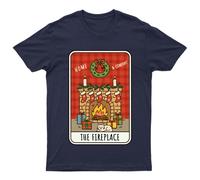 Home & Comfort The Fireplace Christmas Holidays Maglietta da uomo maglietta...