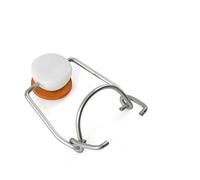 Home Confezione 10 Tappi per Bottiglie, Vetro, Bianco/Rosso, 10x8x6 cm