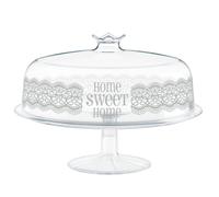 Alzata con coperchio, dettagli bianchi Home Sweet Home 30x18x30 Cm Cosmoplast