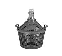 Home Damigina in Vetro a Collo Stretto 10 LT, Cesta in Plastica - 1900600