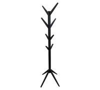 HOME DECO FACTORY - Appendiabiti a forma di albero in bambù nero - Ideale per l'ingresso o la camera da letto - Design contemporaneo - 8 ganci - Dimensioni 178 cm - Colore: nero