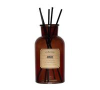 HOME DECO FACTORY, BO0157, Diffusore da Farmacia 500ml, Design Elegante per un'atmosfera Rilassante, Facile da Usare, Ideale per Oli Essenziali e incenso, Marrone, Ambra