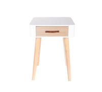 HOME DECO FACTORY CMP Tavolo, Legno, Bianca, 35 x 35 x 48 cm