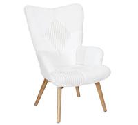 HOME DECO FACTORY, HD0060, Poltrona patchwork Helsinki bianco, patchwork, mobili, sedile, divano e poltrona, 65x100x74 cm, altezza seduta 24 cm, beige marrone