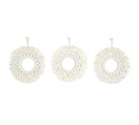 HOME DECO FACTORY, HD0177, Specchio Decorativo Boho macramè, Elegante e Luminoso, Ideale per Personalizzare i Tuoi Interni, Facile da installare, H28 cm, Beige