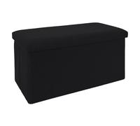 HOME DECO FACTORY, HD0469, Panca Pieghevole dal Design Elegante e Pratico, Ideale per riporre Oggetti e sedersi, Perfetta per ingressi e soggiorni, Nero, 76x38x38 cm