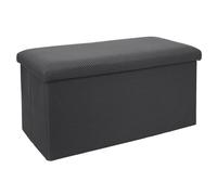 HOME DECO FACTORY, HD0471, Panca Pieghevole dal Design Contemporaneo, Pratico Contenitore, Seduta Comoda, Ideale per Interni ed Esterni, Dimensioni, Colore Grigio Scuro