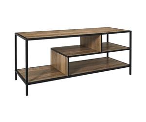 HOME DECO FACTORY, HD0485, Mobile TV Edison dal Design Moderno e Raffinato, stoccaggio ottimizzato, Solido e Versatile, Facile da Montare - Dimensioni: 110x45x40 cm, Colore: Marrone Nero
