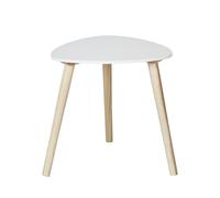 HOME DECO FACTORY, HD0498, Tavolino Shelly Bianco, Design Moderno e Compatto, Ideale per Piccoli spazi, Gambe in Legno per stabilità, Dimensioni 385x40 cm, Colore Bianco