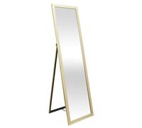 HOME DECO FACTORY, HD4253, Elegante Specchio da Terra Oro 124 cm - Design Raffinato, Pratico e Durevole per Soggiorno, Camera da Letto o Ufficio - Dimensioni Ideali: 124 x 34 x 3 cm, Colore Oro