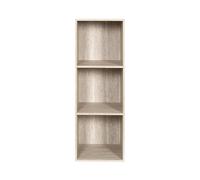 HOME DECO FACTORY - HD7742 - Mobile Modulabile 3 Scomparti - Design Estetico e Funzionale - Ideale per Libri e Oggetti Decorativi - Dimensioni 34 x 97,8 x 31,8 cm - Colore Bianco Beige