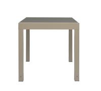 HOME DECO FACTORY, HDO7319, Tavolo da Giardino allungabile Haria, Design Elegante, Ideale per Mangiare all'aperto, Dimensioni da 80x80 cm a 160 cm, Colore Beige