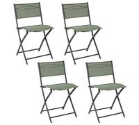HOME DECO FACTORY, HDO7320, Set di 4 sedie da Esterno dal Design Moderno, Comfort ottimale, di Facile Manutenzione, Ideali per Giardino e terrazzo, Colore Kaki, Dimensioni 46x80x50 cm