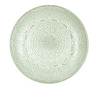 HOME DECO FACTORY, KA0457, Piatto in Ceramica Sahara, Design Moderno ed Elegante, Ideale per Tutti i Tuoi pasti, Compatibile con lavastoviglie e microonde, D27 cm, Verde