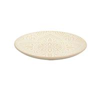 HOME DECO FACTORY, KA0467, Piatto in Ceramica Sahara Beige, Design Elegante e Resistente, Ideale per Tutti i Tuoi pasti, Diametro 195 cm, Colore Beige Caldo