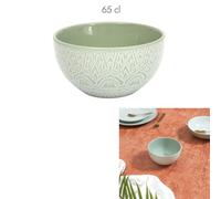 HOME DECO FACTORY, KA0474, Sahara Green Ciotola 65 cl in Ceramica, dal Design Moderno ed Elegante, Ideale per zuppe e insalate, Facile da Pulire, Perfetta per Tutte Le Occasioni - Verde 65 cl