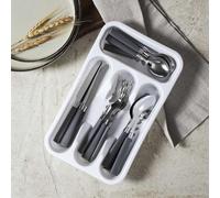 HOME DECO FACTORY, KA0523, Posate 16 Pezzi in Acciaio Inox, Design Moderno ed Elegante, perfette per Tutte Le Occasioni, di Facile Manutenzione, Colore Grigio, Misura Standard