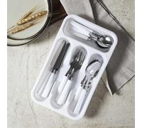 HOME DECO FACTORY, KA0524, Set Posate in Acciaio Inox 16 Pezzi, Design Moderno ed Elegante, di Facile Manutenzione, Ideali per Tutte Le Occasioni - Bianco, Misura: Standard