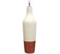 HOME DECO FACTORY, KA0540, Elegante oliera in Ceramica Bicolore per Oli e aceti, capacità 670 ml, Design Moderno e Pratico, Ideale per la Cucina e la tavola, Arancio, Bianco