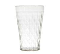 HOME DECO FACTORY, KA0600, Mirage 4 Bicchiere Plastica, Design Elegante e Moderno, Leggero e Robusto, USA e Getta e Riutilizzabile, Facile da Pulire, 4 Pezzi, Trasparente