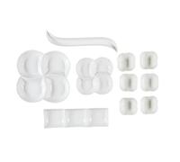 HOME DECO FACTORY, KA0606, Servizio Piatti per Aperitivo 10 Pezzi, Design Elegante, Versatile e Pratico, Materiali Durevoli, Ideale da Regalo, Misura: Standard, Colore: Bianco