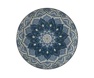 Home Deco Factory, KA0664, Set stoviglie Mandala Blu 12 Pezzi, Design Elegante e Versatile, di Facile Manutenzione, Resistente, Ideale per Tutte Le Occasioni - Dimensioni: 268 cm, Colore: Blu