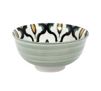 HOME DECO FACTORY, KA5585, Ciotola in Ceramica Mandala Verde, Ideale per Aperitivi e Dolci, Pratica ed Elegante, Lavabile in Lavastoviglie, Dimensioni D12 cm, Colore Verde
