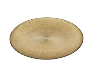 Home Deco Factory, KA6136, Piatto in Vetro Oro 27 cm - Design Elegante e Resistente, Ideale per Cene e Occasioni Speciali, Facile da Pulire, Perfetto Come Regalo - Oro