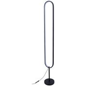 HOME DECO FACTORY, LA0019, Lampada da Terra LED Ovale su Base 120 cm, Testa Orientabile, Risparmio Energetico, Porta USB Integrata, Design Moderno ed Elegante, Ideale per Soggiorno o Ufficio, Nero