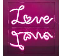 HOME DECO FACTORY, LA0073, Lampada LED al Neon in Acrilico Effetto Love, Design Moderno, Illuminazione Morbida e Rilassante, Interruttore Pratico, Rosa, Dimensione: Standard